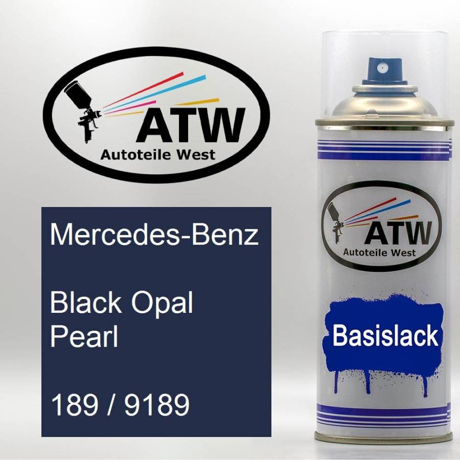 Mercedes-Benz, Black Opal Pearl, 189 / 9189: 400ml Sprühdose, von ATW Autoteile West.